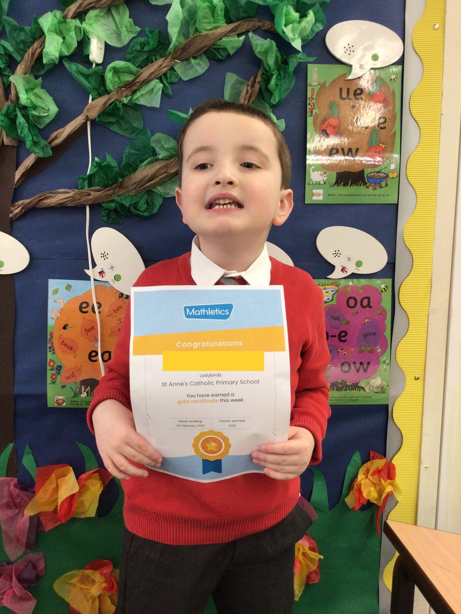 StAnnesKnowsley's tweet photo. A HUGE congratulations to this young man!
This amazing Ladybird has worked so hard on @mathletics3pl during remote learning that he has earned himself a GOLD award. What an achievement! We could not be prouder.
#sacpskremotelearning #sacpskmaths https://t.co/75wnpf7FOB