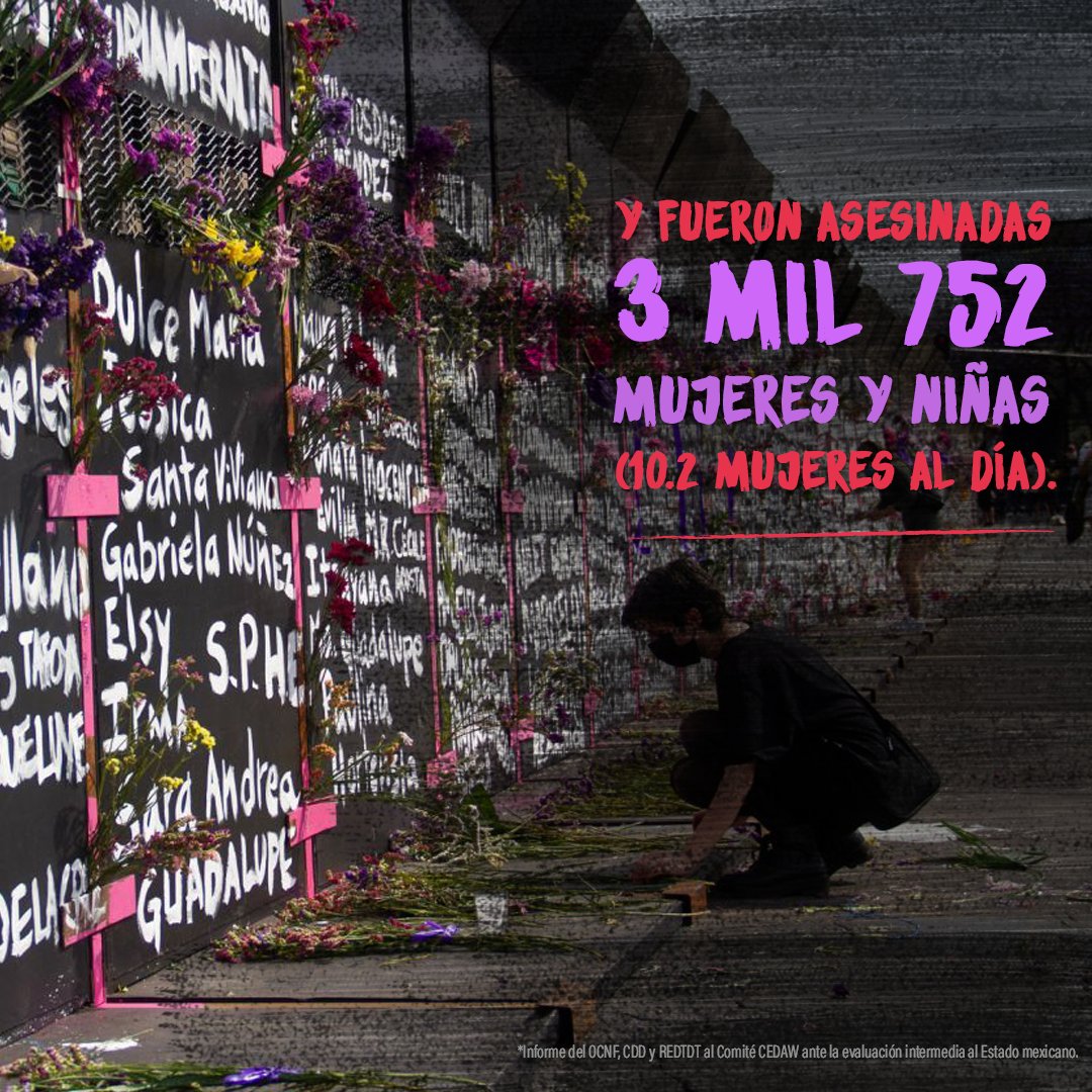 FundarMexico's tweet photo. ¡Ni una menos, ni una más ✊♀️! 
¡#VivasNosQueremos! https://t.co/LVYb8HOp7b