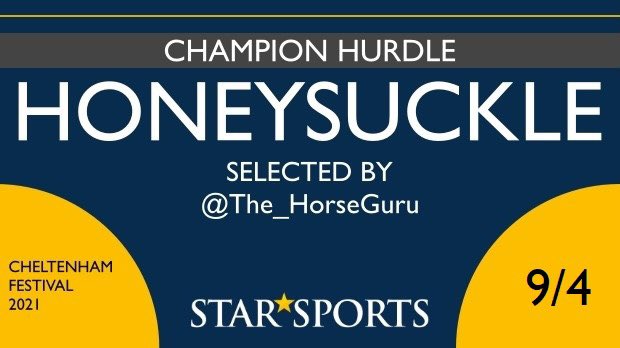 The_HorseGuru's tweet image. Surely it is battle of the mares in this years champ hurdle and the Guru is siding with Honeysuckle.

Get on board via the link:

bit.ly/2OtwF3M

Remember if you sign up with the code “GURU” you’ll get your first bet on Cheltenham matched up to £20, 18+ T&amp;amp;Cs Apply. HG