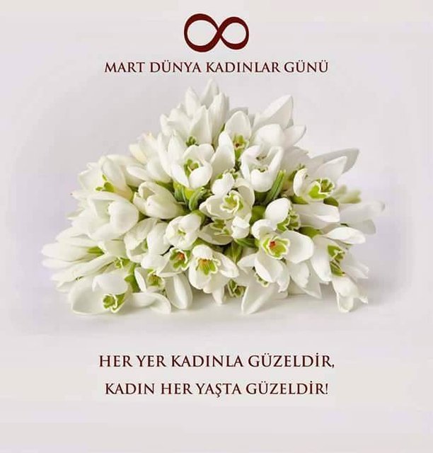 ""Dünya kadınlar günü kutlu olsun""