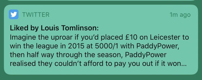 bealolufc's tweet image. It’s not every day Louis Tomlinson from One Direction likes (and unlikes) your tweet.

It’s obvious he cares cares about people &amp;amp; wants us all to be okay.

Calling every one direction fan, if you love @Louis_Tomlinson, sign this petition: change.org/p/gambling-com…

#FootballIndex