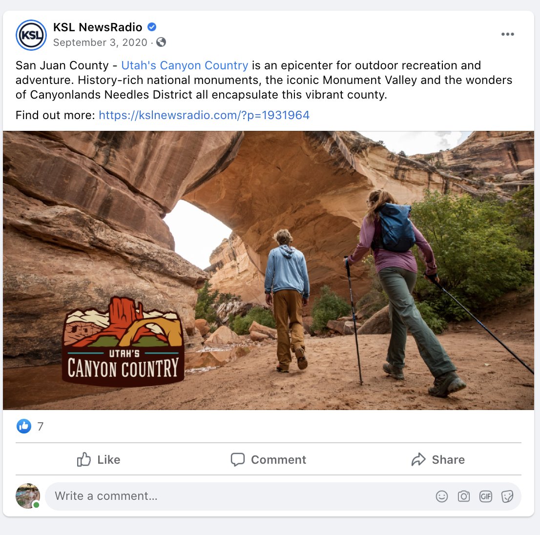 RelicAdv's tweet photo. Besides the obvious spotlight airings, most radio stations will have social media platforms that you can take advantage of! We worked with @kslnewsradio on behalf of, Utah's Canyon Country, and created several Facebook posts to target their 114k followers. https://t.co/sMziKwgLix