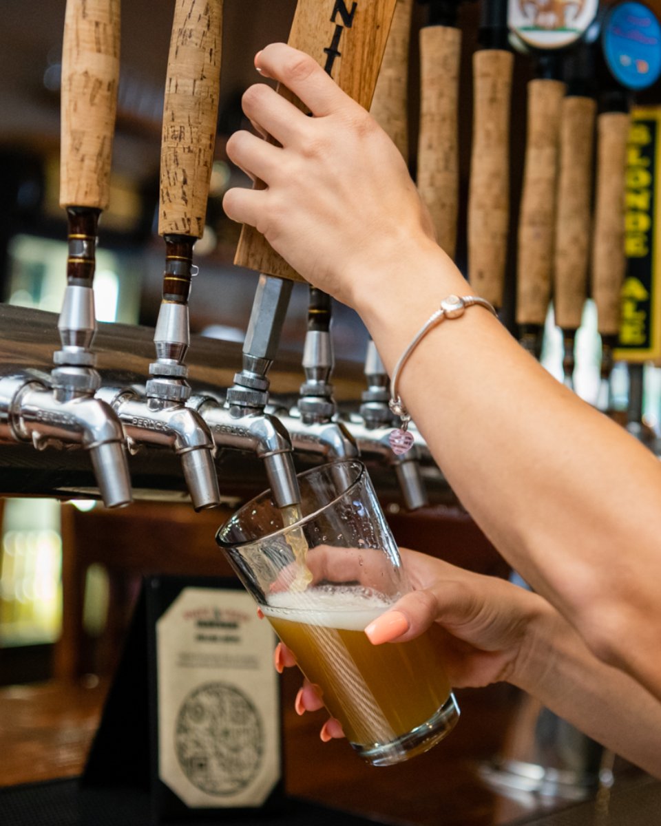 Optimism is a glass half full. Happiness is a glass full of beer!