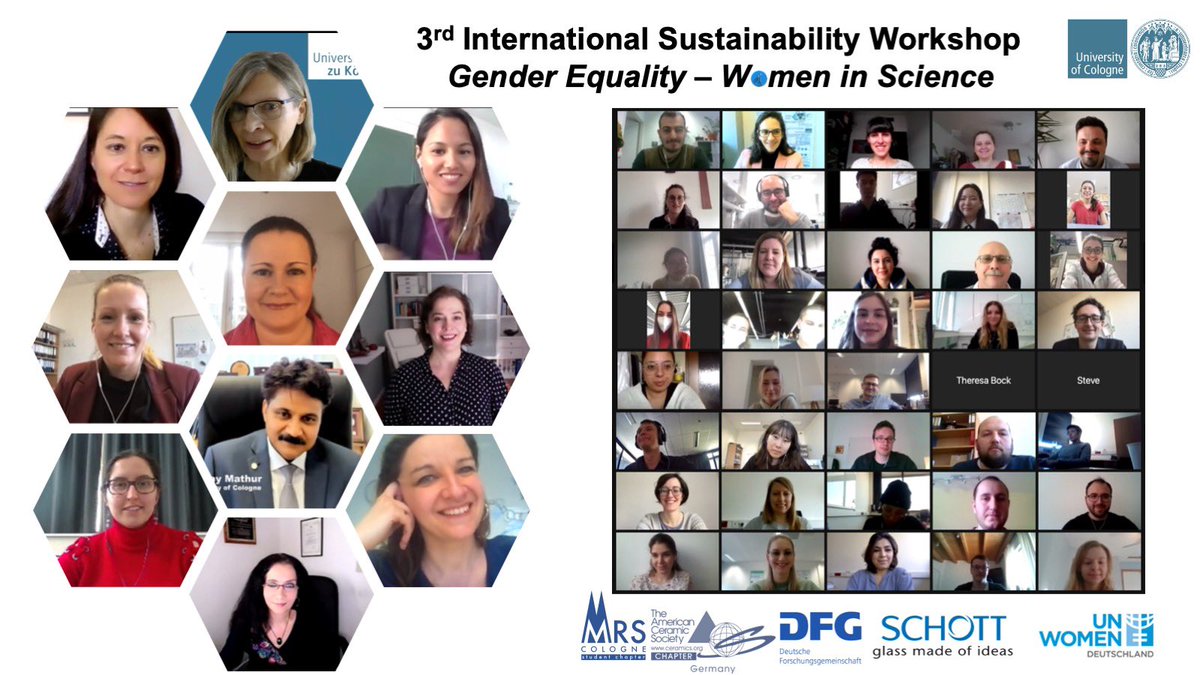 On #WomensDay we would like to thank all speakers and attendees of the 3rd International #Sustainably Workshop on #GenderEquality - #WomenInScience. Video soon available at sustainability.uni-koeln.de @UNWomen_Germany <a href="/dfg_public/">DFG public | @dfg_public@wisskomm.social</a> <a href="/UniCologne/">Universität zu Köln</a> <a href="/CologneMrs/">MRSCologne</a>