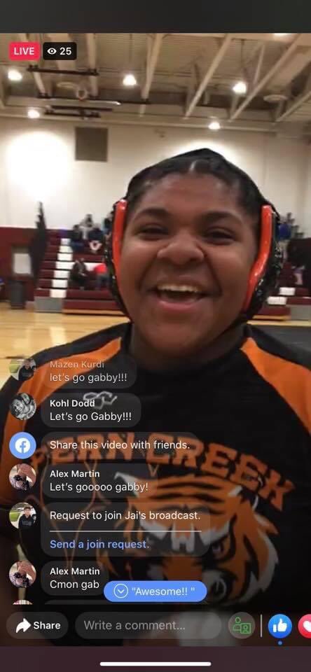 fcthsathletics's tweet photo. You are looking at a historical moment and person! Gabby Wilson just won the   State championship and she is the first girl to do so in  @FernCreekHigh history. #fcproud @FernWrestling https://t.co/6jQw9LiPrz