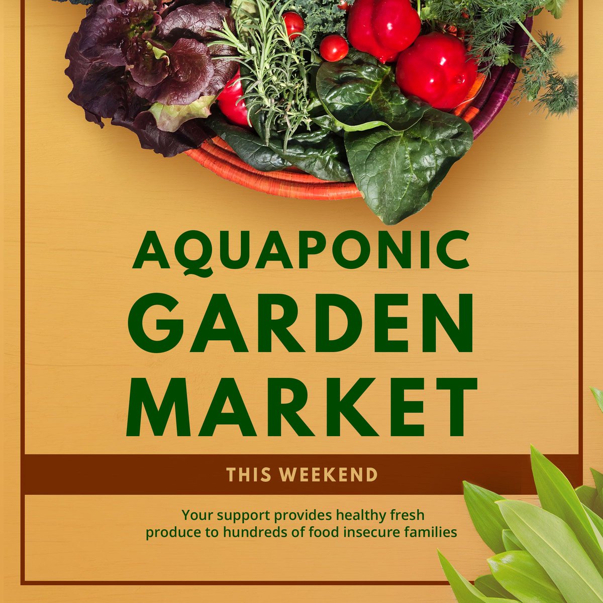 Our Garden Market is THIS Sunday! Swing by after each service &amp; purchase some amazing, fresh produce. All proceeds go back into the garden to help provide this fresh produce for food insecure families throughout El Paso County.