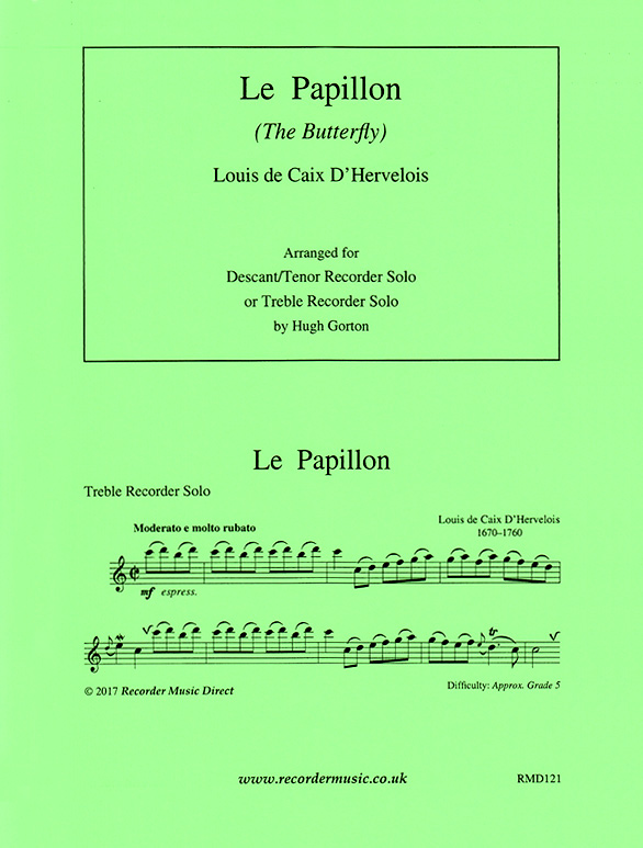 RecorderD's tweet photo. 'Le Papillon' - BUY HERE: https://t.co/XD5bDkIOBY

Arranged for unaccompanied Descant/Tenor recorder or unaccompanied Treble Solo. Difficulty: Approx. Grade 5. #recordermusic #teamrecorder #recorderplayers https://t.co/fr1iHyTBtd