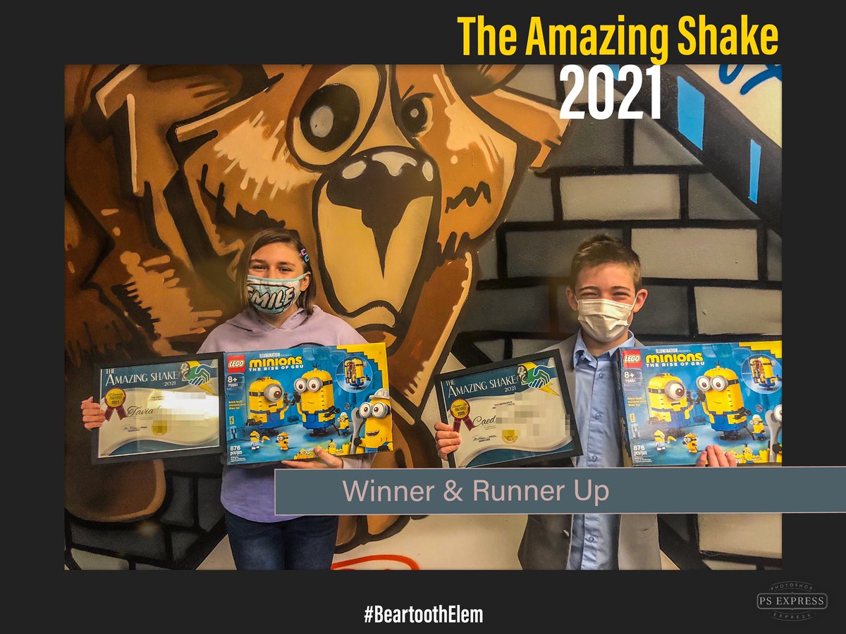 niemeyermr406's tweet photo. Our final two in #TheAmazingShake2021 at #BeartoothElem - congratulations to Tavia! Thanks to our friends with @WellsFargo, GettUK, Billings’s Mayor Bill Cole, and Karell Dyre Haney PLLP for judging the final round! https://t.co/BmKtTqFoly