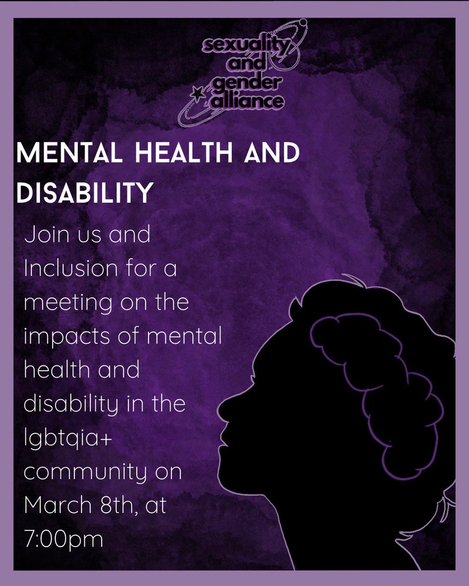 Hello everyone!! This weeks meeting will be with inclusion on mental health and disability in the lgbtq+ community this Monday, hope to see you there! 

Zoom link: us02web.zoom.us/j/88499977679?…