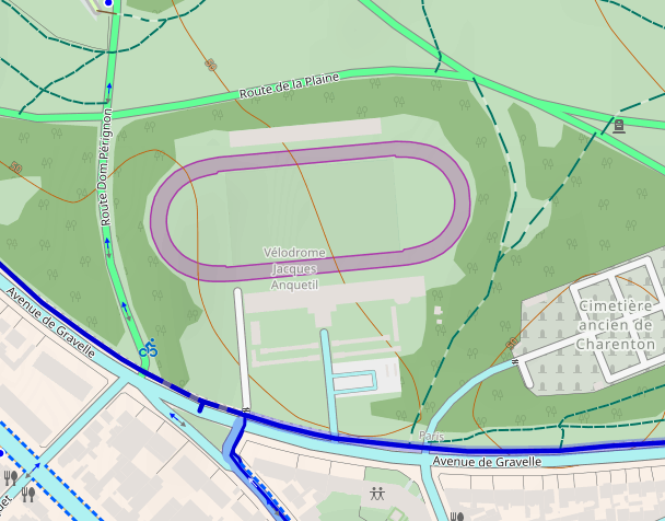 Contour lines are now on #CyclOSM !

New version with also:
- Render cycle track areas
- Use lighter blue for bus/cycle lanes

Other fixes can be found here:
github.com/cyclosm/cyclos…