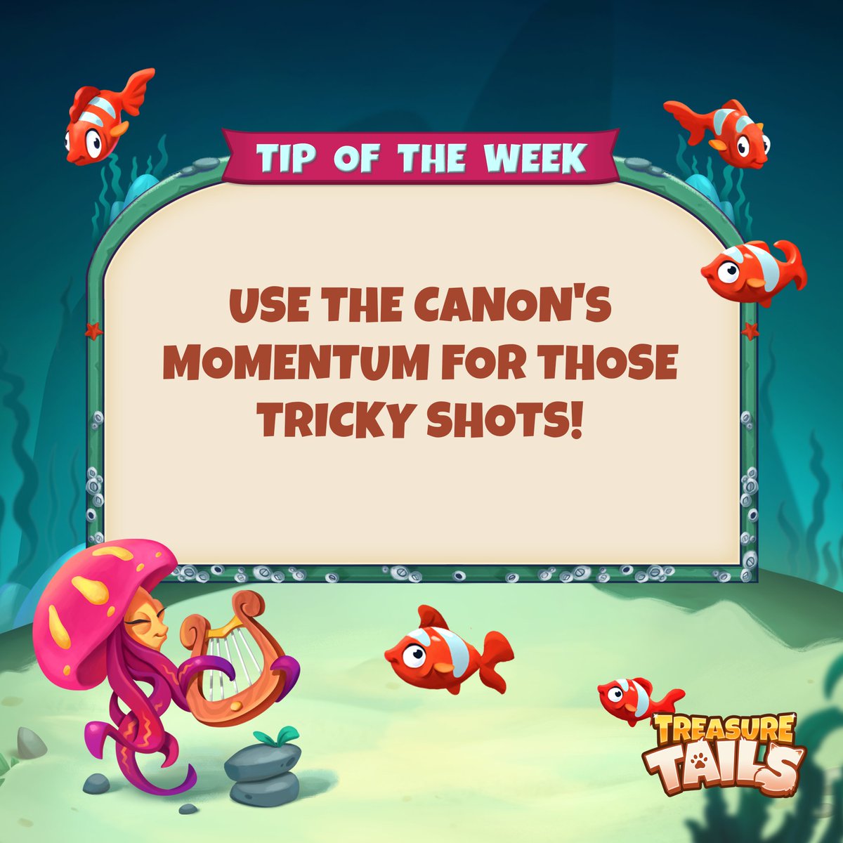 Hot tip:  The canon can help you get those hard-to-reach goodies! 
Let's Play! #playtreasuretails

💎link.playtreasuretails.com/0WCz/a8874c97