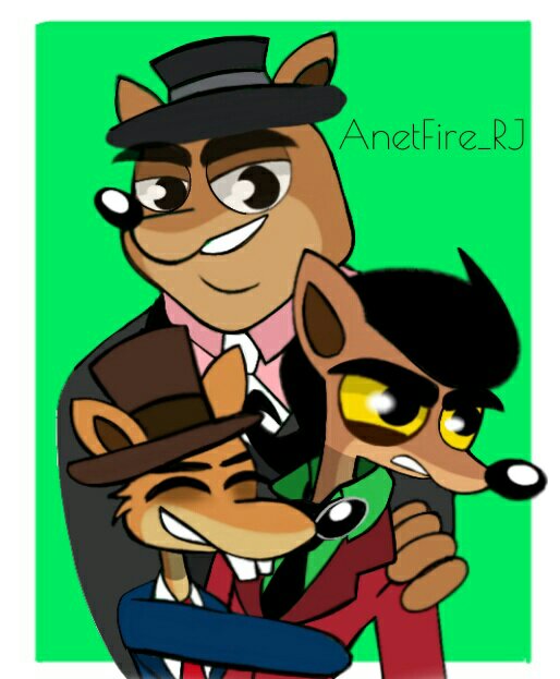 AresFire_RJ's tweet photo. They are very fond of their boss X)

#CrashBandicootFanart 
#PinstripePotoroo https://t.co/E1yd31HeRK