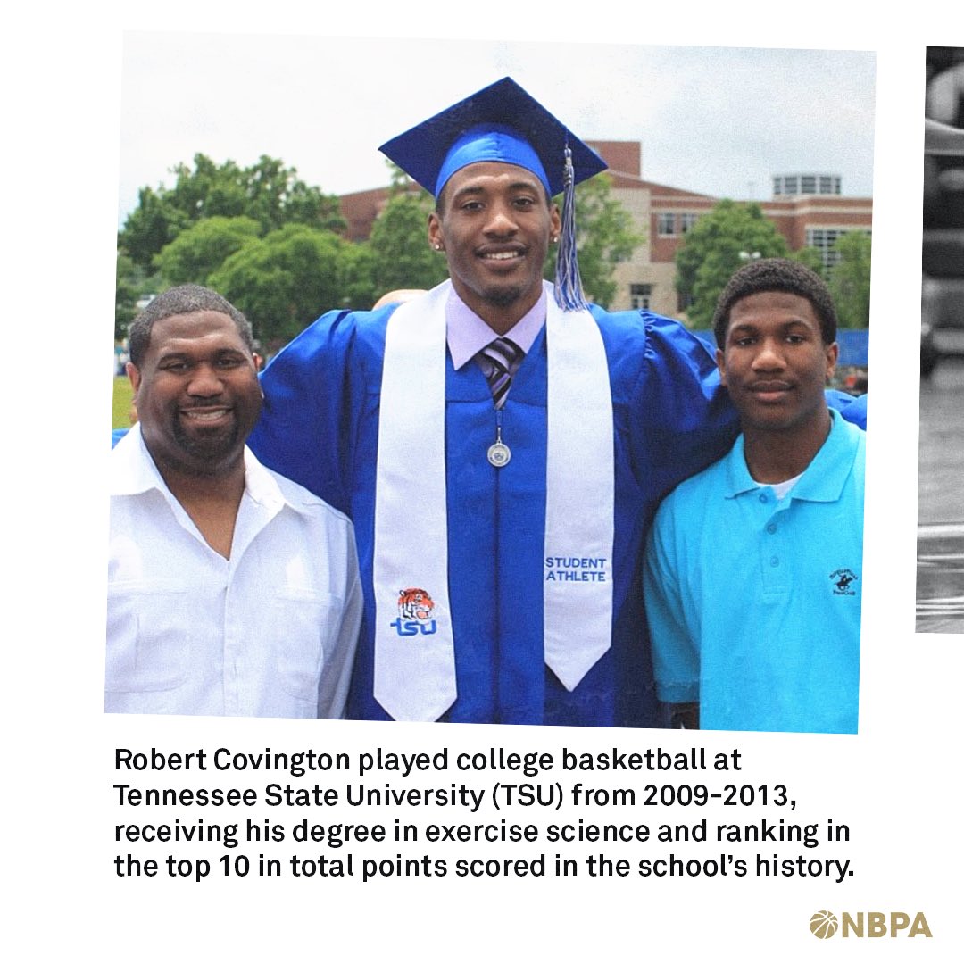 TheNBPA's tweet image. NBPA x HBCU Game Changers Robert Covington

Supporting the athletics at his alma mater, Tennessee State University, @Holla_At_Rob33 donated $1 million towards the creation of a new practice facility for the Men's and Women's basketball programs. #SupportBlackColleges