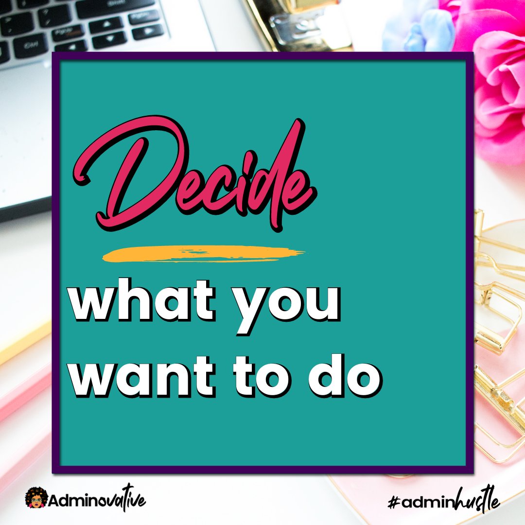 Adminovative's tweet image. The first step is to decide what you want that new habit to be. Be as specific as possible. Don’t just tell yourself you want to exercise more. Instead say something like “I will go for a 30 minute walk every single day”.  

#Adminhustle💛✌🏽 #womensupportingwomeninbusiness