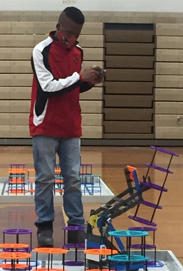 Enjoying watching the students  in the robotics competition at CMS today!