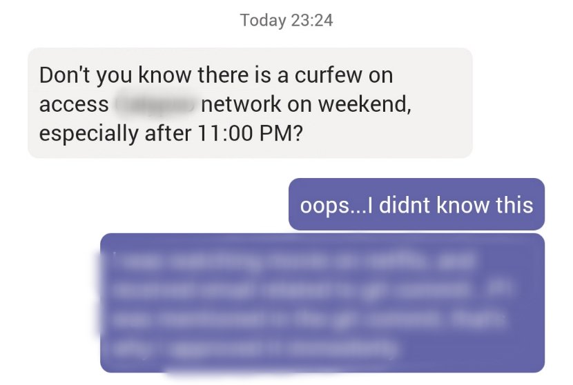 khimaanshu's tweet photo. One of my managers, who is in #NewYork saw me online on our official Skype account at 11:00 pm on Saturday. He immediately messaged me this :)

He later asked me to logoff &amp; enjoy my weekend. Its really a blessing to have a caring manager

#Grateful #Gratitude #SmallMomentsOfJoy https://t.co/fq1KEKZ4SD