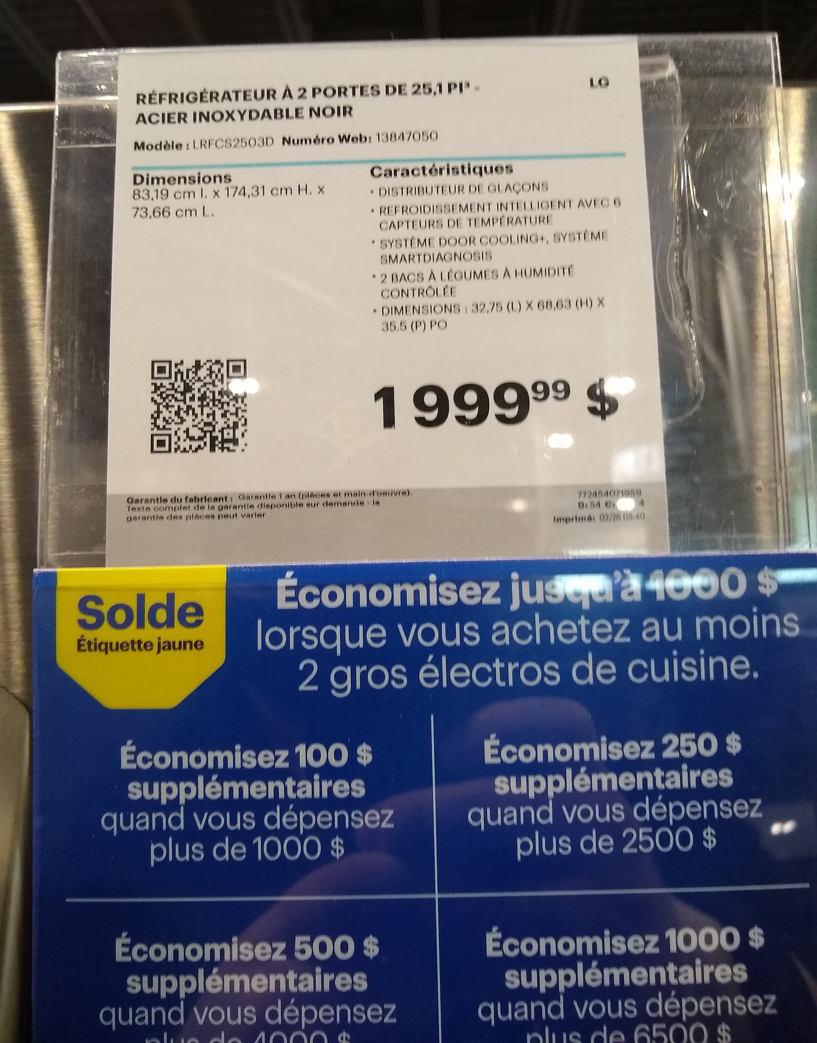 Adam Sherlip On Twitter Am I Missing Something Here Or Did Bestbuy Bestbuycanada Bestbuyquebec Raise The Price Of This Refrigerator By 100 Around The Same Time That They Introduced A Multi Unit Sale