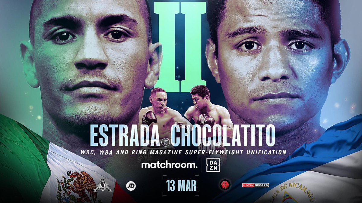 kotickets's tweet photo. Estrada vs Chocolatito ll

March 13th * Dallas TX 

- Lower Level $100
- Lower Center $200
- Lower Premium $300
- Ringside Call/Text for Prices

- (702) 591-1638 🥊 https://t.co/pZRB1cW3pU