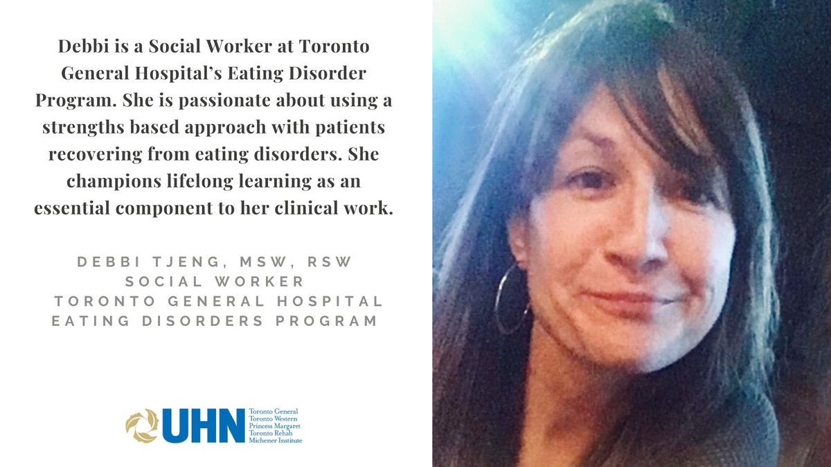 UHNSocialWork's tweet photo. #SocialWorkers recognize that #MentalHealth is #Health — Focusing on patients’ #Strengths and #SelfDetermination is key to #recovery.
Meet Debbi, a #SocialWorker at @UHN #TGH’s #EatingDisorder program!
#YouAreNotAlone #SWweek2021
@ON_SocialWork @CASW_ACTS @OCSWSSW https://t.co/ZKwl2a02Zk