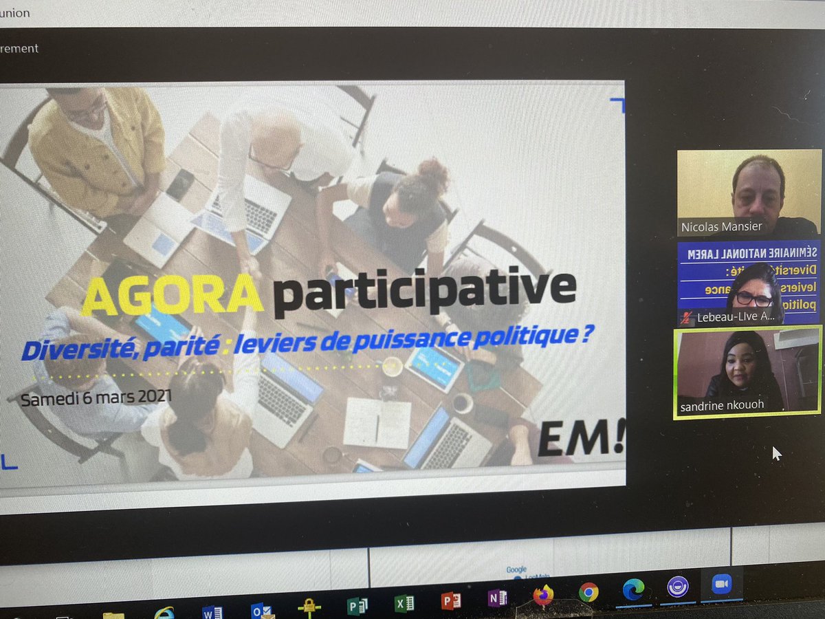 AudreyLive14's tweet photo. Une belle Agora participative ce soir  au #SeminaireNationel
 @enmarchefr 
#ParitéDiversitéLaREM

Avec @iacovellixavier @FaureDominique @thelionofparis Théo Lobry et Maria-Francois Echevarria 

Pour parler Parité, diversité, lutte contre les discriminations, laïcité ... https://t.co/W4yA7PZ5vv