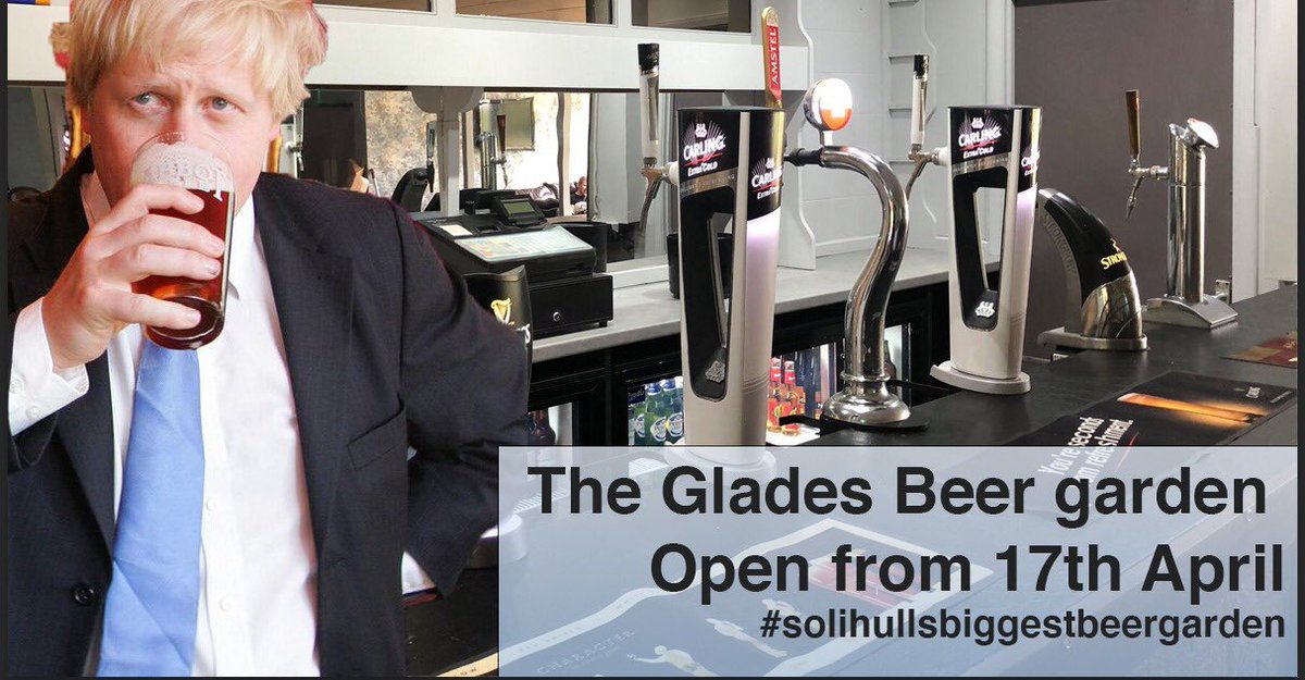 Lady’s and gents we are pleased to announce we are back 🥳

17th April 2021 The Glades beer garden will be back in action 🤞

More details to follow in the upcoming weeks !

Can’t wait to see you 🕺⚽️🍻

#solihullbiggestbeergarden #solihull