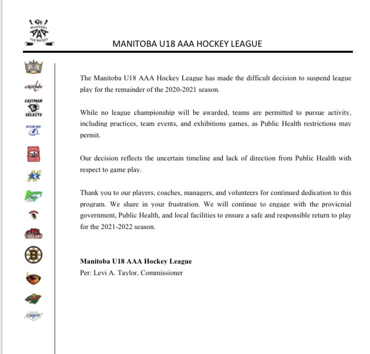 Manitoba U18 AAA tweet media