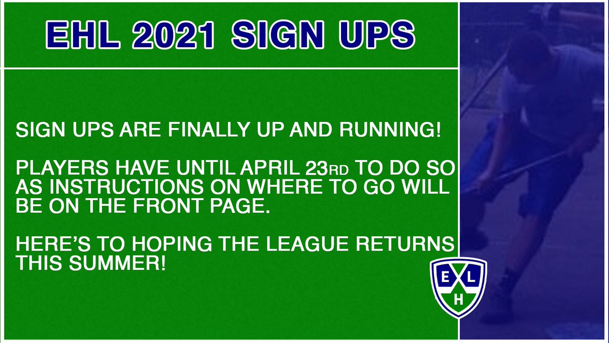 theEHL's tweet photo. #EHL21 sign ups have begun! 🙌

💻: https://t.co/WmfZGDF33p https://t.co/hBA4jju6nz