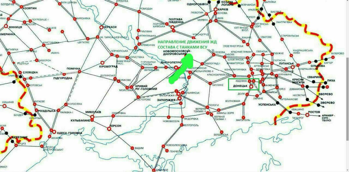 Железные дороги донбасса карта