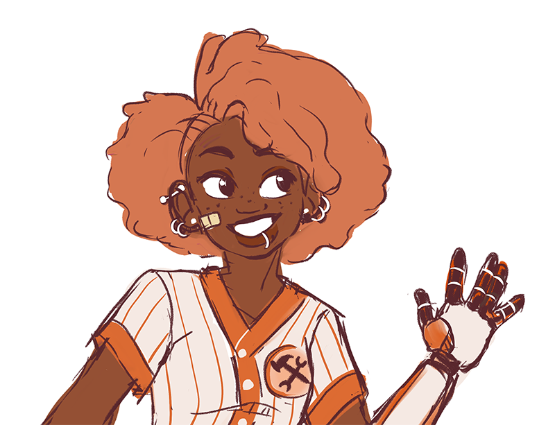 I couldn't resist makin a design for Ruffian Applesauce of the Core Mechanics; probably one of my favourite names to date ;v; #blaseball