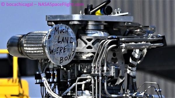 Raptor SN58 was delivered to SpaceX Boca Chica with another message for everyone. Much Land Where Box? Ha, I Much Love y’all at McGregor, TX love your messages, keep them coming. 🔥🚀🔥 @NASASpaceflight