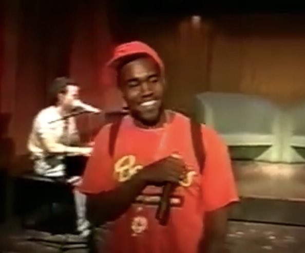 GoatsZone's tweet photo. Throwback to when Kanye West wearing Reese’s shirt 2003 https://t.co/XSFjSpt9rI