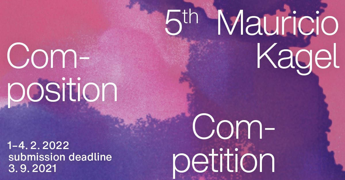 ✨5th Mauricio Kagel Composition Competition✨

We are looking for compositions written for one piano (one or more player’s), including all facets of the instrument. 
#sendusyourwork