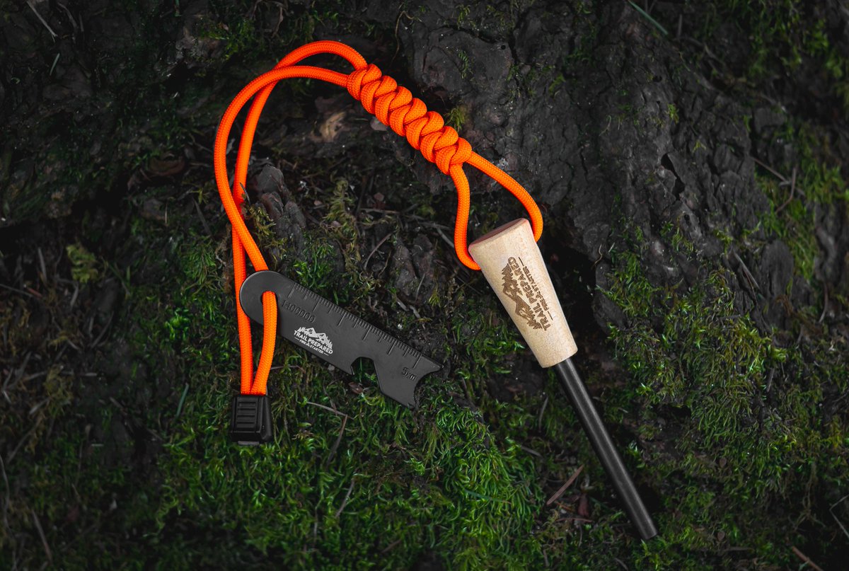 TrailPrepared's tweet photo. Product Update!  🏕️🔥💥
Our Fire Starter, now available with our new 11-in-1 survival paracord option! All the same great benefits of paracord, but now with additional built-in survival tools! Altogether, this makes for a stronger &amp; more versatile paracord!
Pick one up today! https://t.co/5MFE51Bly8