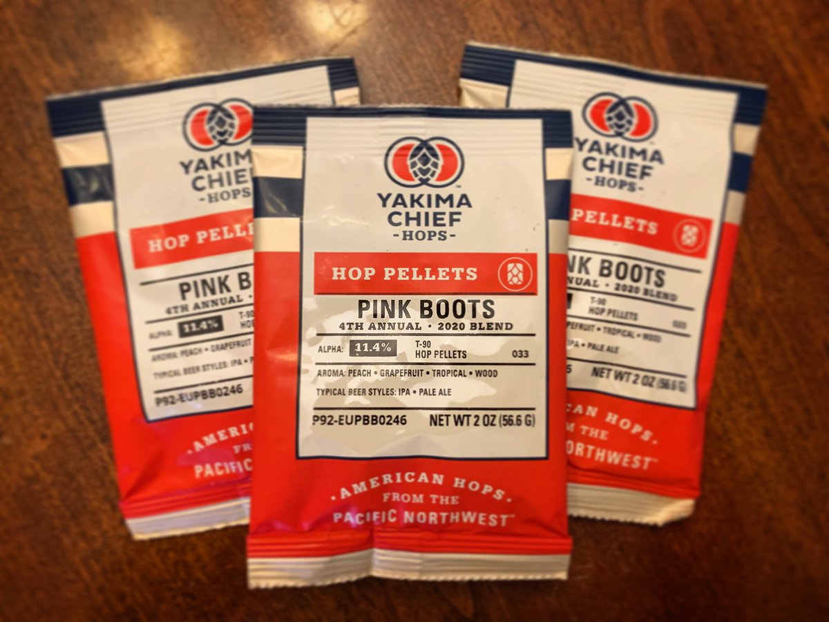 CatfishCampBrew's tweet photo. Excited to support the @pinkbootspgh. Can’t wait to give these a try in my next brew! https://t.co/4XjCga5Sda