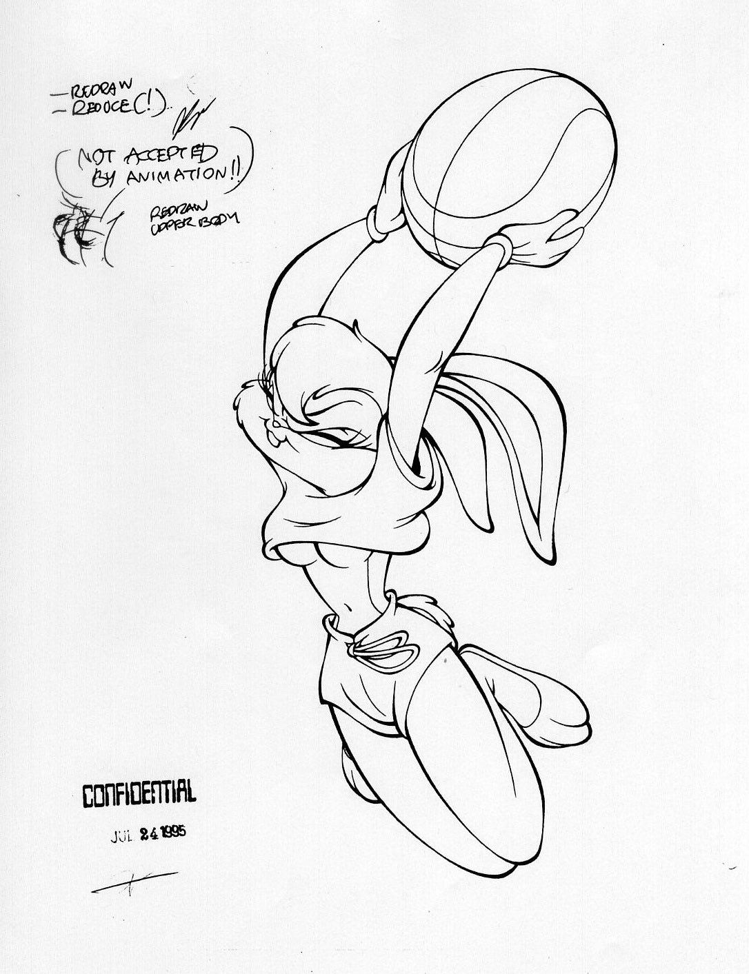here’s a couple of model sheets of Lola Bunny from the original Space Jam m...