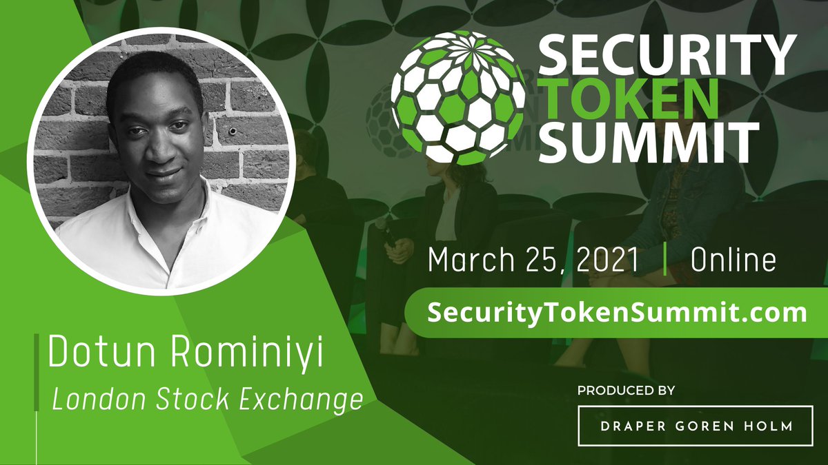 So happy that @dotun_rominiyi from London Stock Exchange is confirmed to speak at #SecurityTokenSummit, March 25 Free tickets at securitytokensummit.com