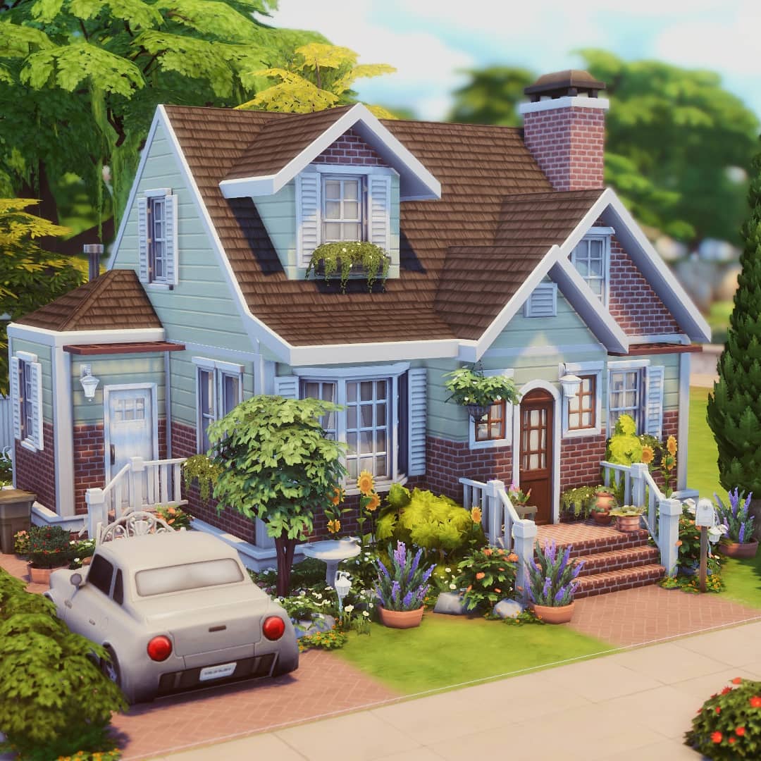 ElfishlyAmie's tweet photo. I'm finally able to do builds again! Here is the exterior a small and versatile base game home for a couple or even a small family! 😊(Post 1 of 2)
#TheSims4 #Sims4 #ShowUsYourBuilds https://t.co/5BOdeXKJWI