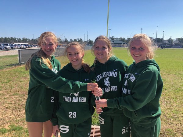 Siemers_XC_TF's tweet photo. Our Spartan girls DMR of @niamhm_c , Avery Lucksinger, @MaggiePearce17 , and @AllieWeinhardt finished in 🥉at Klein. Gutsy finish by Allie to keep us on the podium. https://t.co/eOKHpKOVaW