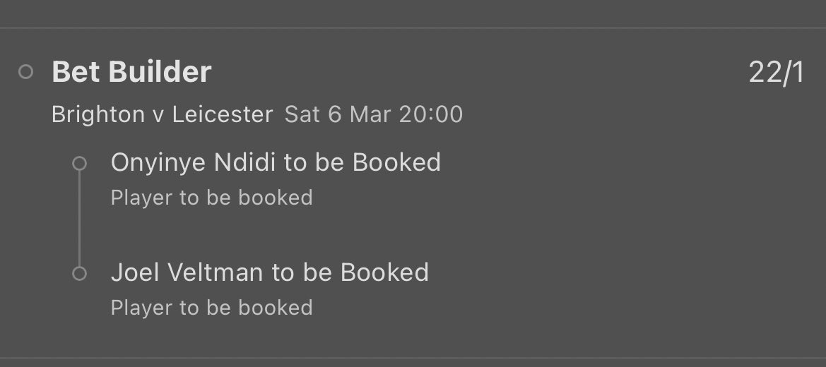 22/1 double for Brighton game.

If it wins I’ll give someone £100 cash. Just retweet and be following myself to enter.