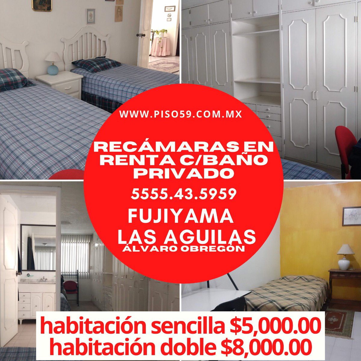 Piso59_'s tweet photo. #lasaguilas #recamararenta #recamara #enrenta #doble #sencilla #incluyeservicios #usococina #usorefrigerador #usoalacena #incluyelimpieza #bañoprivado https://t.co/LMbL5w9kF6