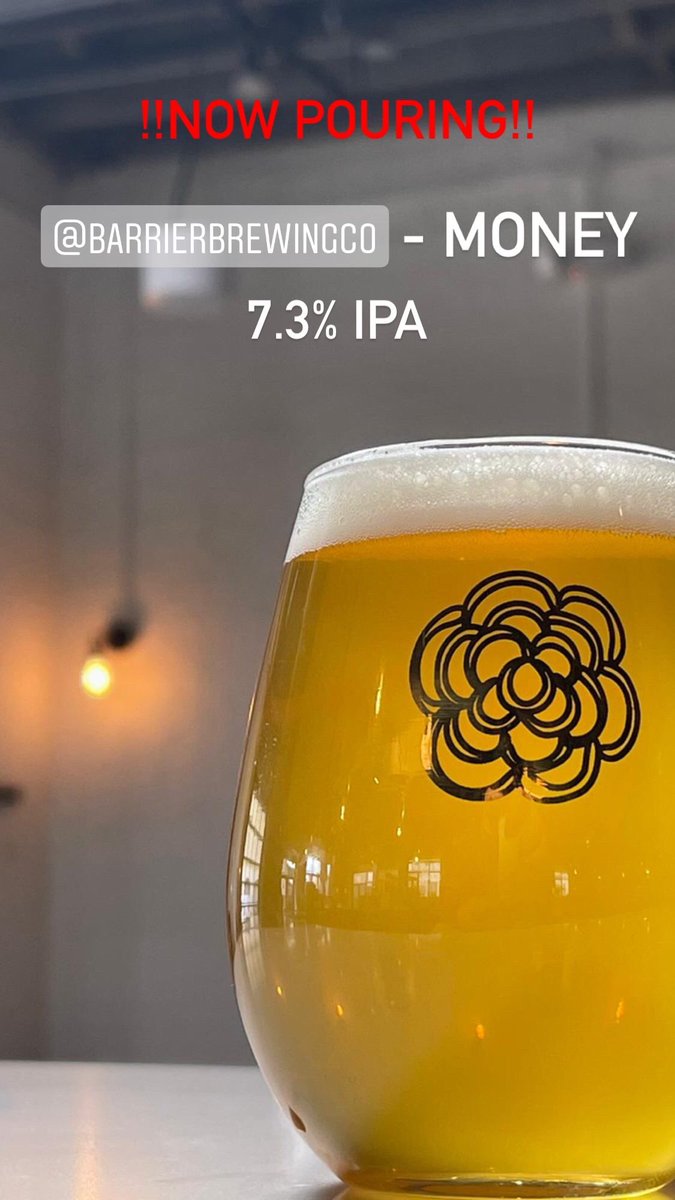 MikaBushwick's tweet photo. 🎉New Beer🎉
@BarrierBrewing - Money 7.3%IPA is now pouring 

A Smooth, Easy drinking #IPA! This is totally what you need to start your weekend off right! 

#NYBeer #Brooklyn #CraftBeer #Beer #Bushwick https://t.co/YRsE1xQoKY