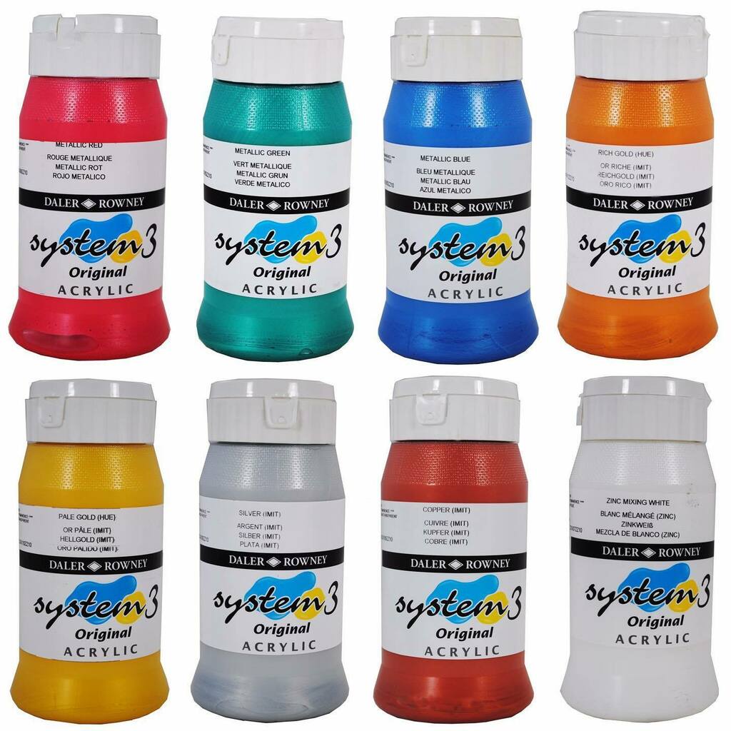 Screenstretch's tweet photo. Check out @DalerRowney #Metalics #System3 #Acrylic #Paint 👉 https://t.co/hWc0rrRRw8 👈👀😉😊😍
☎️01942888747 We stock over 60 colours in 500ml bottles Choose your #Screenprinting medium #Paper or #Textile
Prices Online
System3 Ink is Ideal for all… https://t.co/QEgqDK7OJk https://t.co/unc4ybjpTj