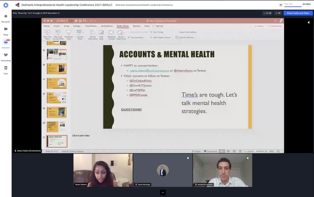 DeGrooteIHLC's tweet photo. Thank you to our amazing speakers for leading our second round of breakout sessions at #DIHLC2021!

#physicianwellness #MedEd #mentalhealth #healthleadership https://t.co/CBdOUqk5qM