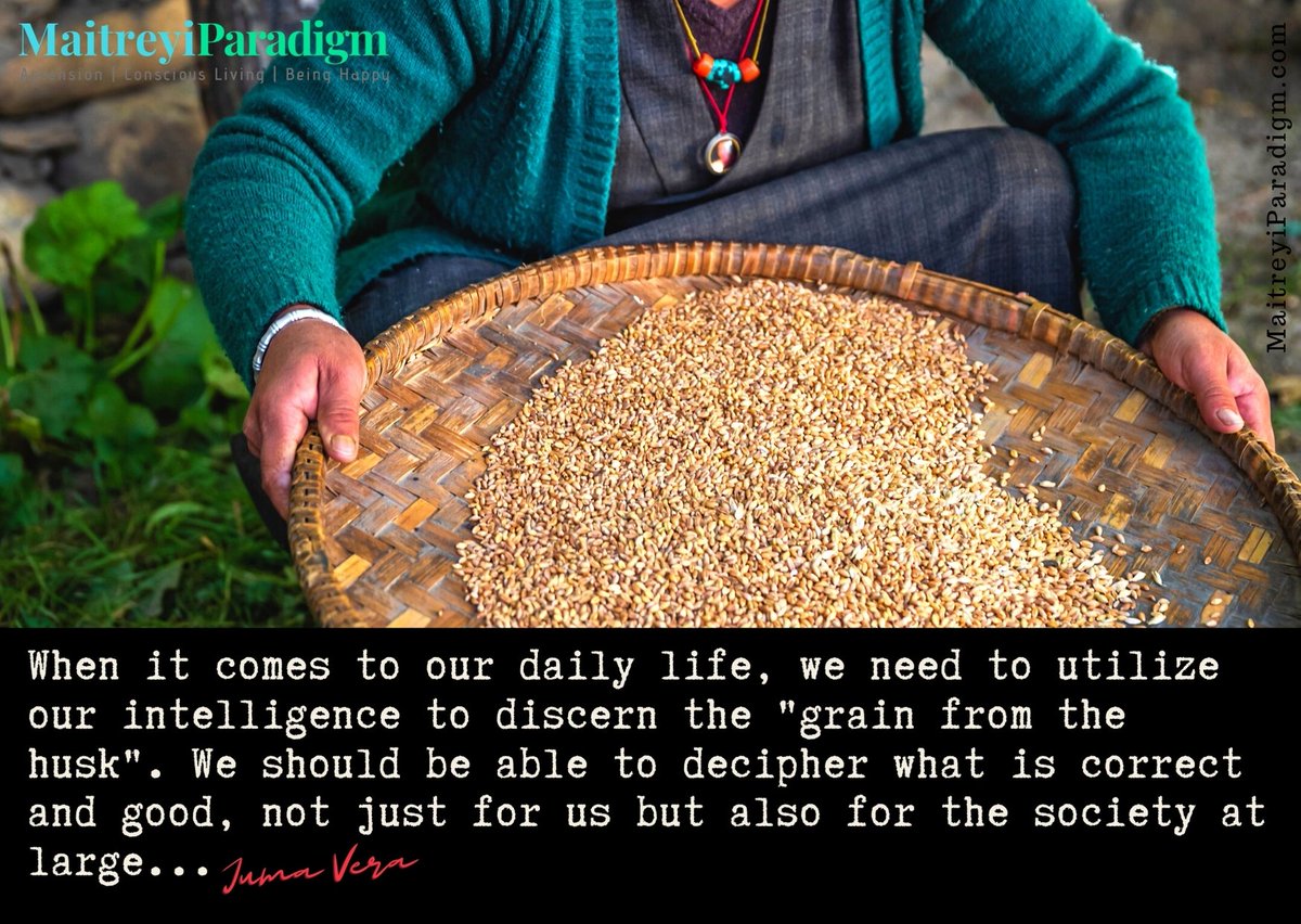 Real_GyanBites's tweet image. Utilizing the 'Power of The Intellect'- vivek, to separate the grains from the husks... (Think on this... Vedic Bytes series) - Read more... bit.ly/3bkPHSY

#vivek #powerofintellect #intellect #viveka #lessonsfromMahabharata #lessonsfromGita  #VedicWisdom  #ascension