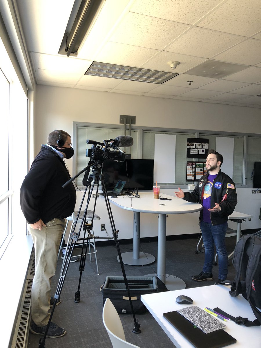 SuitsBUEarth's tweet photo. We had an awesome Interview yesterday with @VOANews and a few of our team members, look forward to the finished piece coming out soon! #NASAsuits 💫 https://t.co/k7LcZU16WV