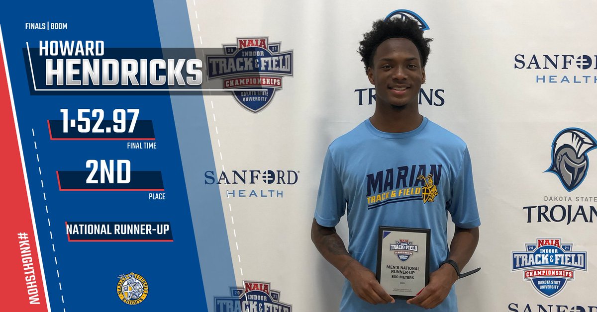 MUKnights's tweet image. MTF | 800m

🚨🚨NATIONAL RUNNER-UP🚨🚨

Howard Hendricks has had himself a day! The freshmen picks up his second national runner-up award with a phenomenal showing in the 800 ⚡