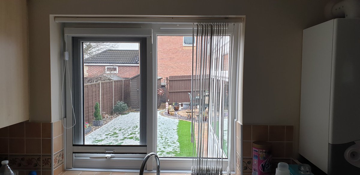 #sliding #flyscreen fitted over #conservatory #doors and kitchen window recently in #stowmarket in plenty of time for the #summer by #baileysblinds
