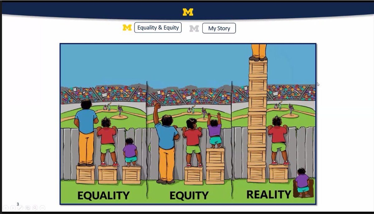 anu_obaro's tweet image. Compared to the well used other version, things to note here:
-diff skin tones
-diff genders
-diff abilities
-rainbow

"How do we provide individuals with what they need to be successful?" @Okanlami 

*Disability does not mean inability*

#DisabusingDisability #DiM2021