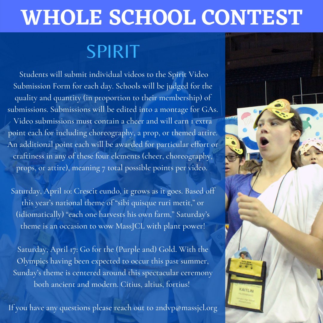 weareMAJCL's tweet photo. Info about whole school contests for state convention! https://t.co/5oW3KSdSPT