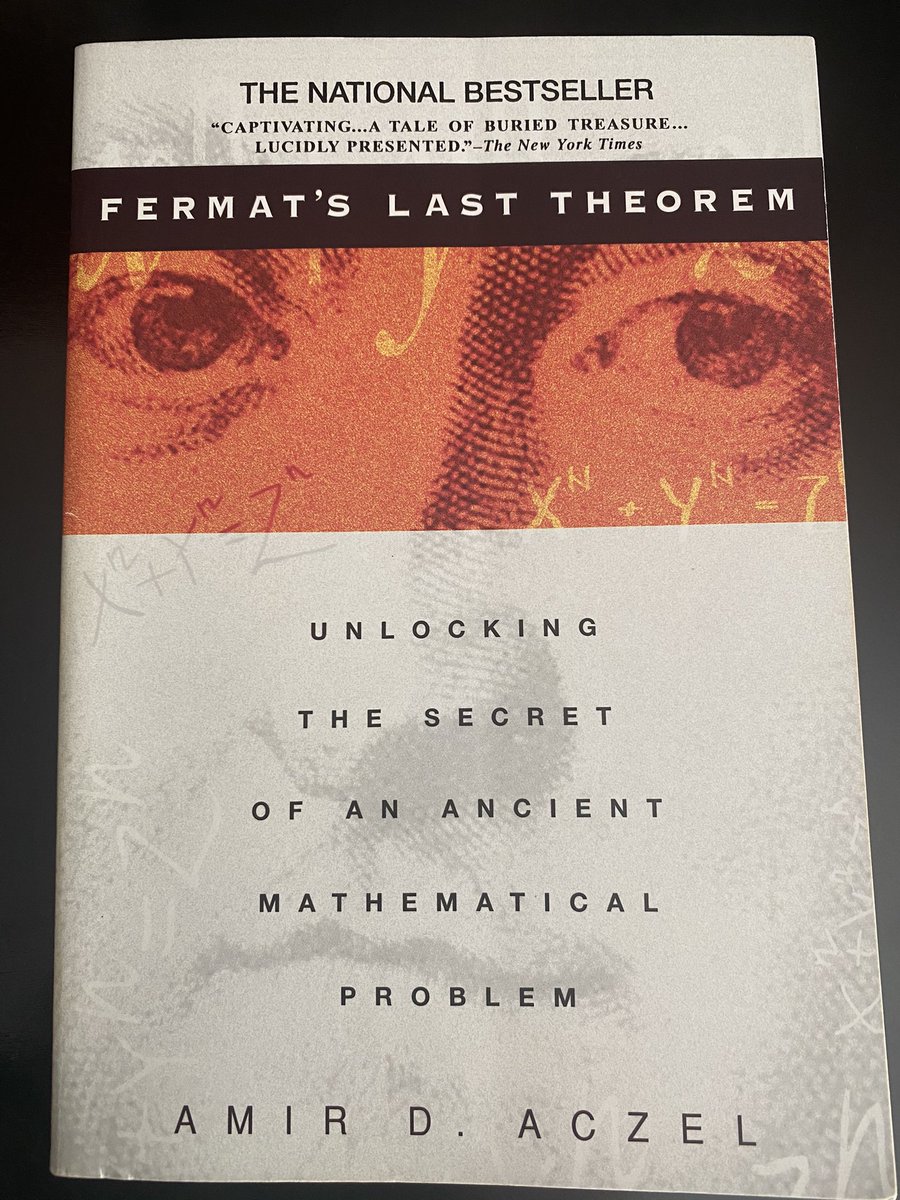 Book #100 ✅!! Seems fitting for 💯 to be a math book.  I’ve read this a few times. It’s such a good story about the history of Fermat’s Last Theorem and the numerous mathematicians whose work Wiles built upon to finally prove the theorem hundreds of years later. #100In365